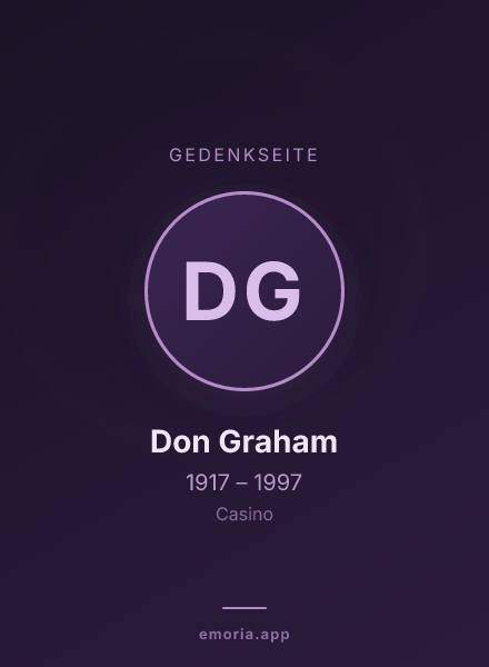 Gedenkportrait von Don Graham