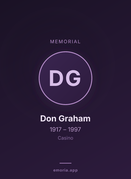 Memorial portrait of Don Graham