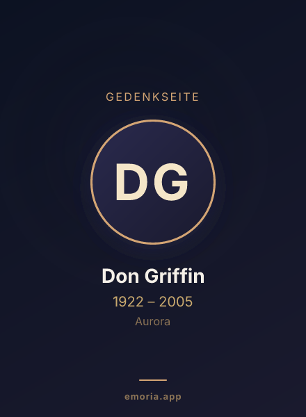 Gedenkportrait von Don Griffin