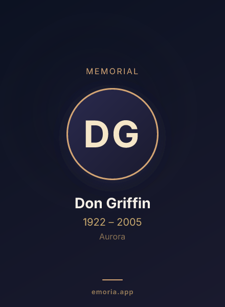 Memorial portrait of Don Griffin