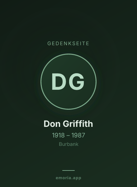 Gedenkportrait von Don Griffith