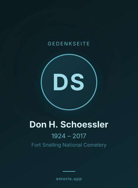 Gedenkportrait von Don H. Schoessler