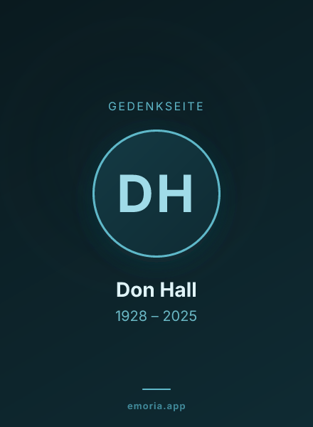Gedenkportrait von Don Hall