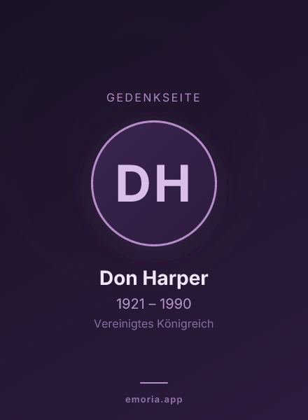 Gedenkportrait von Don Harper