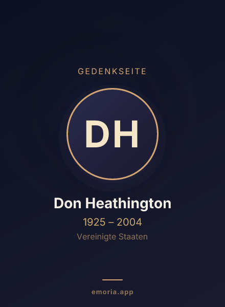 Gedenkportrait von Don Heathington