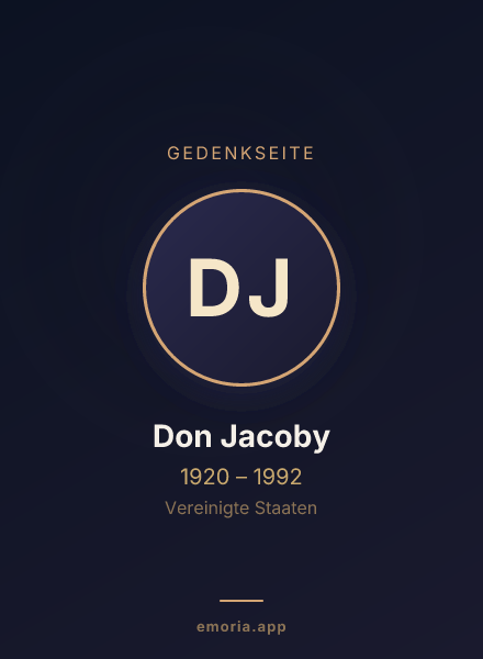 Gedenkportrait von Don Jacoby