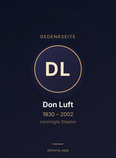Gedenkportrait von Don Luft