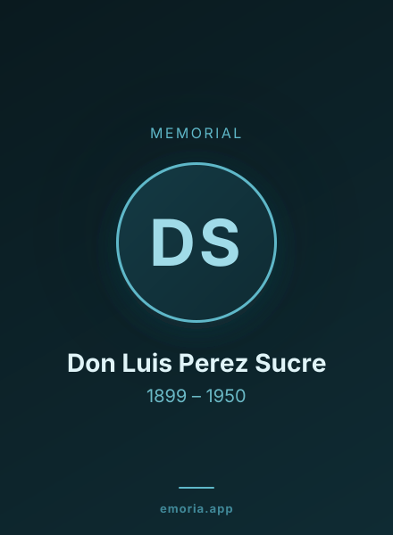 Memorial portrait of Don Luis Perez Sucre
