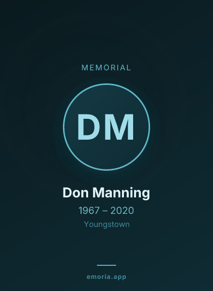 Memorial portrait of Don Manning