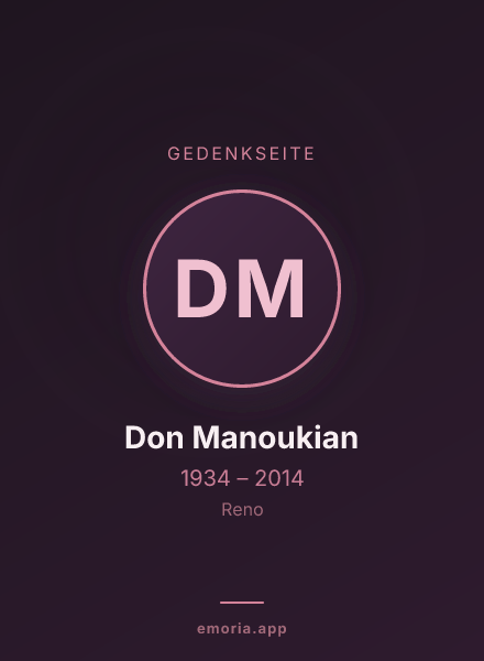 Gedenkportrait von Don Manoukian