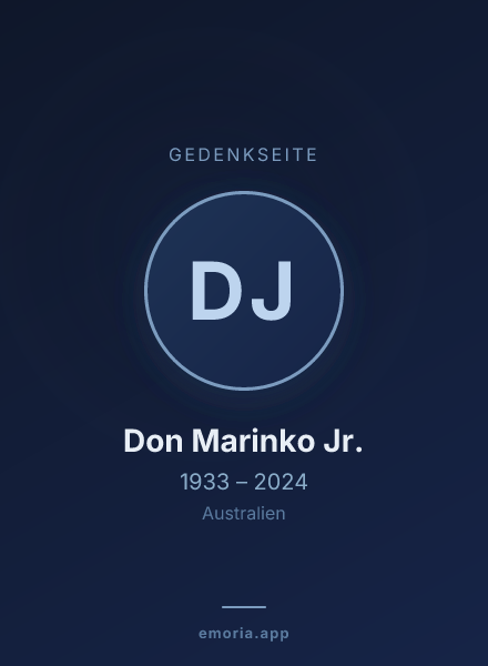 Gedenkportrait von Don Marinko Jr.
