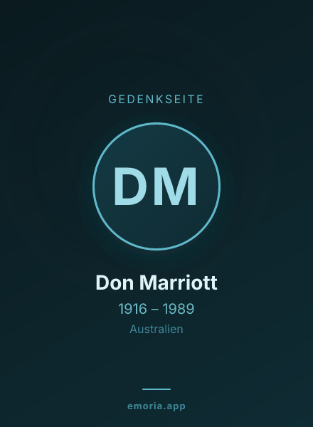 Gedenkportrait von Don Marriott