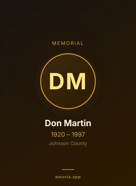 Memorial portrait of Don Martin