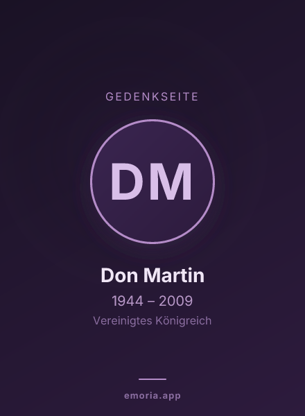 Gedenkportrait von Don Martin