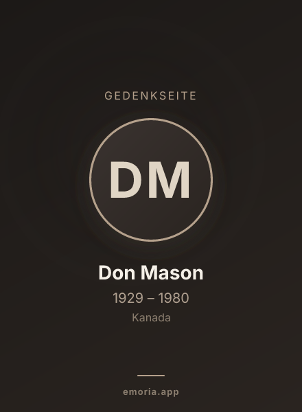 Gedenkportrait von Don Mason