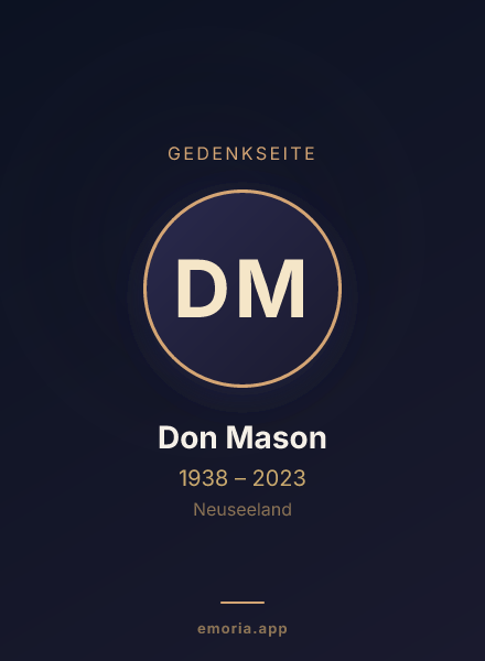 Gedenkportrait von Don Mason