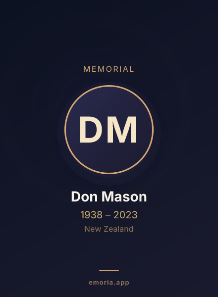Memorial portrait of Don Mason