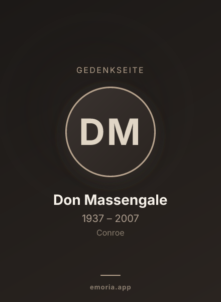 Gedenkportrait von Don Massengale