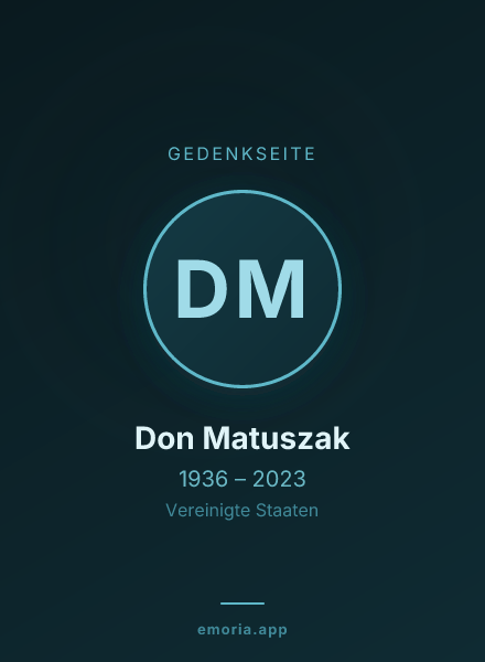 Gedenkportrait von Don Matuszak