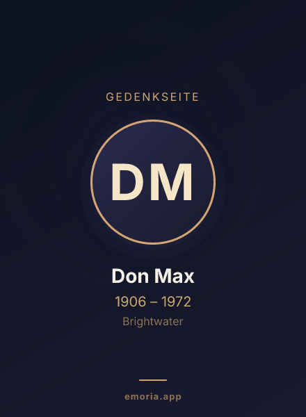 Gedenkportrait von Don Max