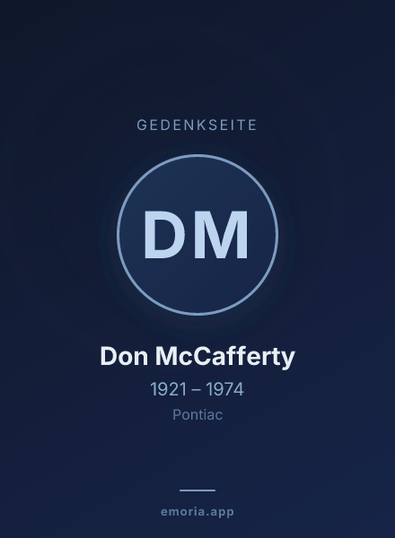 Gedenkportrait von Don McCafferty