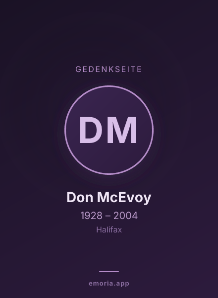 Gedenkportrait von Don McEvoy