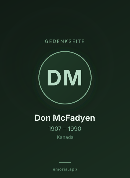 Gedenkportrait von Don McFadyen
