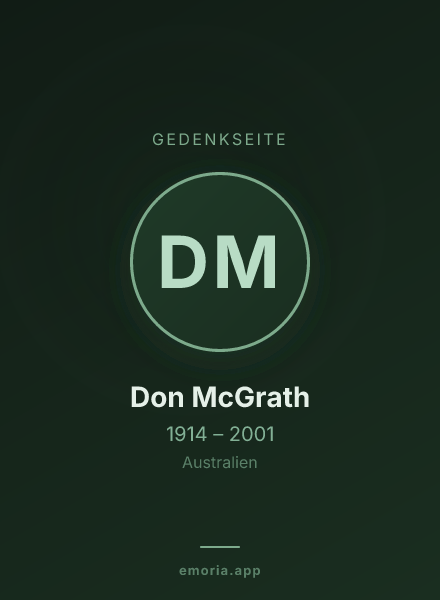 Gedenkportrait von Don McGrath