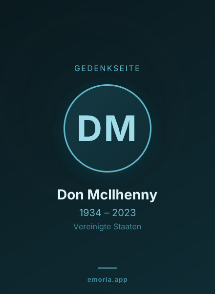 Gedenkportrait von Don McIlhenny