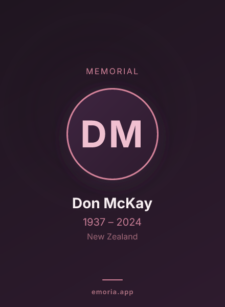 Memorial portrait of Don McKay