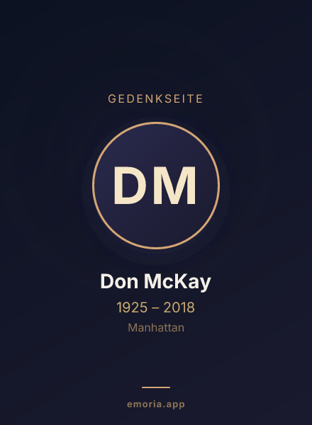 Gedenkportrait von Don McKay