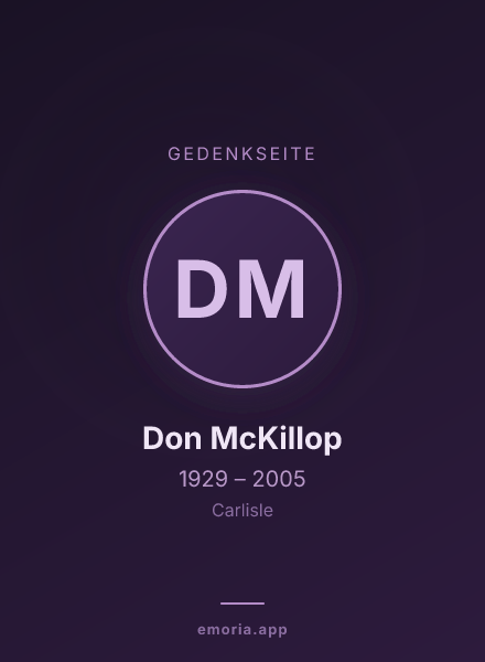 Gedenkportrait von Don McKillop