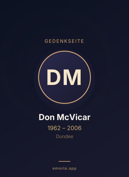 Gedenkportrait von Don McVicar
