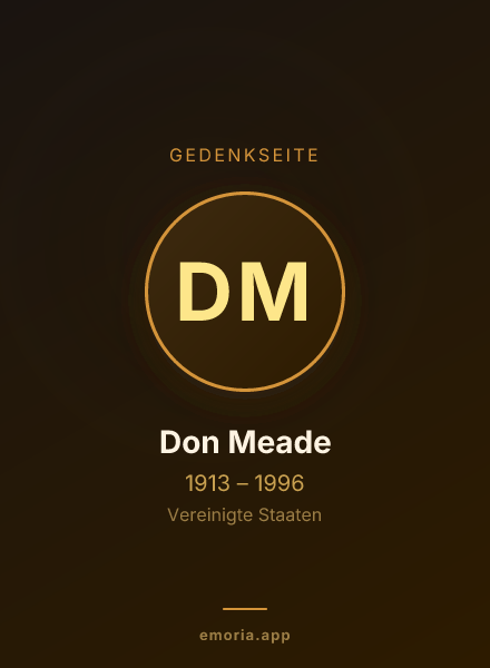 Gedenkportrait von Don Meade