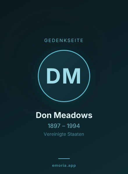 Gedenkportrait von Don Meadows