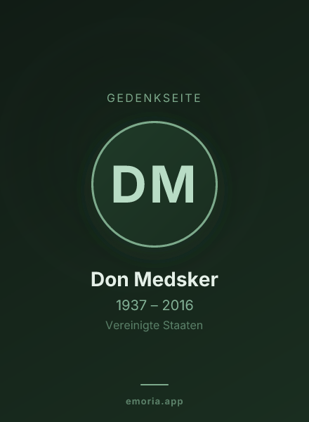 Gedenkportrait von Don Medsker