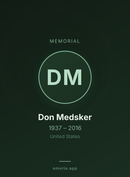 Memorial portrait of Don Medsker