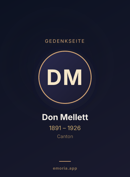 Gedenkportrait von Don Mellett