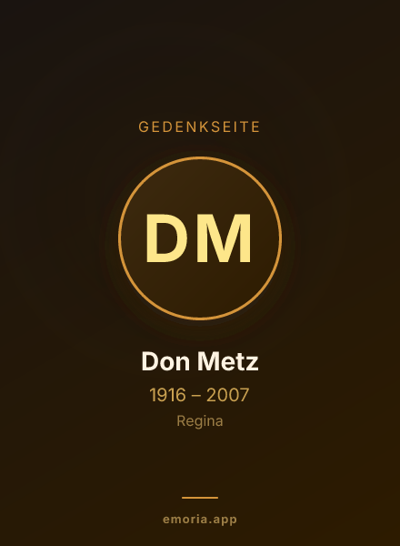 Gedenkportrait von Don Metz