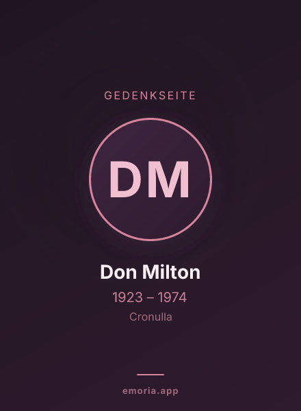 Gedenkportrait von Don Milton