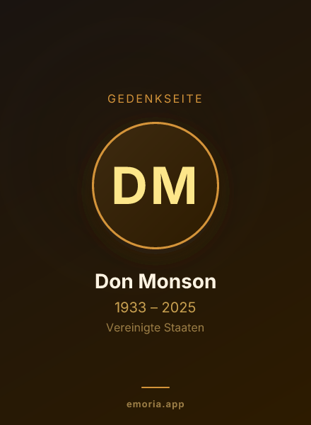Gedenkportrait von Don Monson