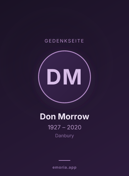 Gedenkportrait von Don Morrow
