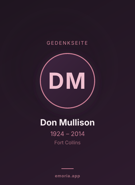 Gedenkportrait von Don Mullison