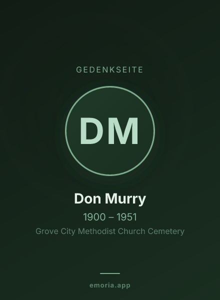 Gedenkportrait von Don Murry