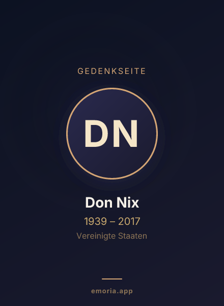 Gedenkportrait von Don Nix
