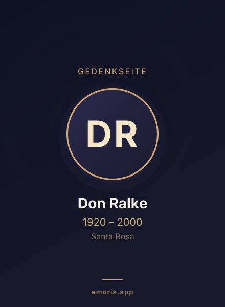 Gedenkportrait von Don Ralke