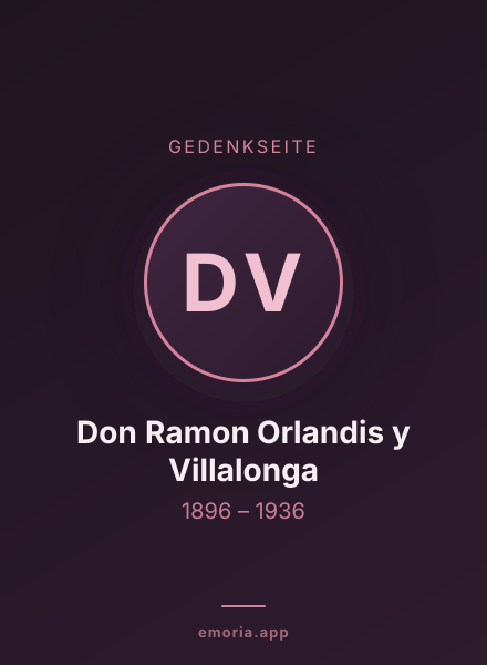 Gedenkportrait von Don Ramon Orlandis y Villalonga