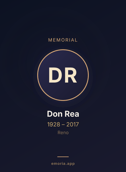 Memorial portrait of Don Rea