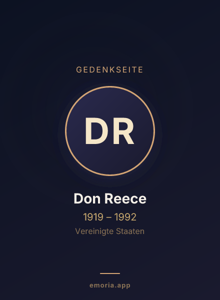 Gedenkportrait von Don Reece