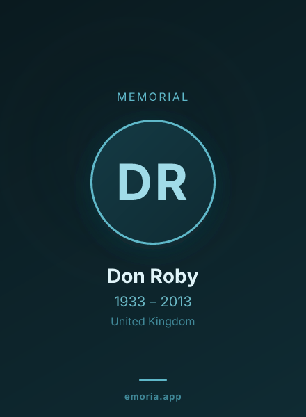 Memorial portrait of Don Roby